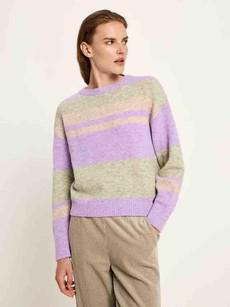 Virgin wollen trui ronde hals - pastel multicolour via Brand Mission
