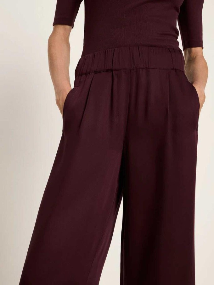Pantalon tencel - bordeaux from Brand Mission
