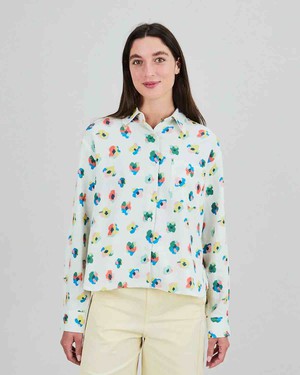 Boxy blouse mini flower - ecru from Brand Mission
