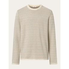 Jacquard knit sweater - winter white via Brand Mission