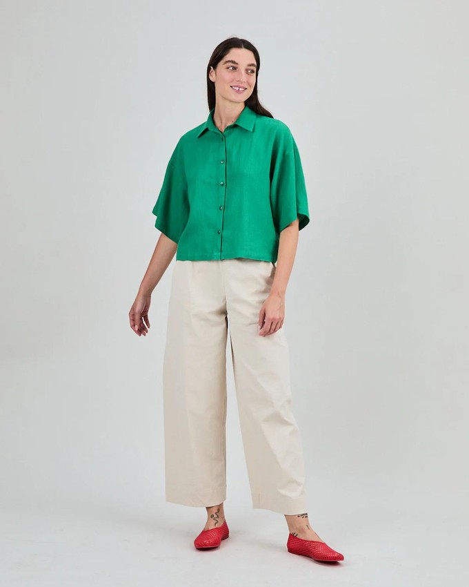 Boxy squared blouse - green from Brand Mission