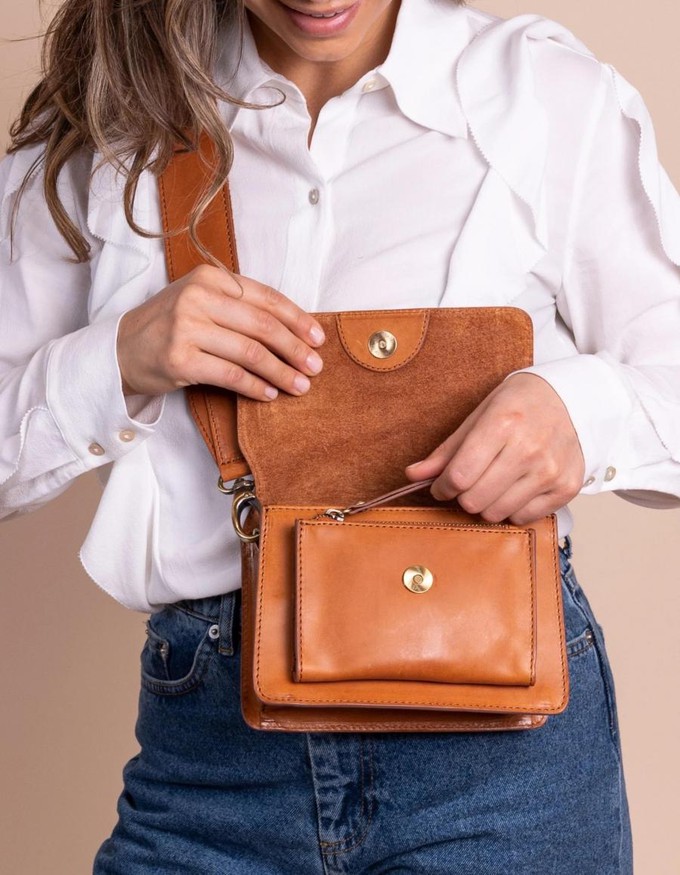 Harper mini tas - cognac from Brand Mission