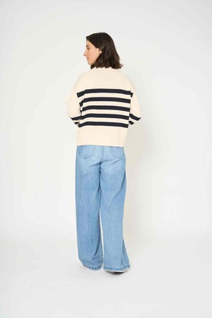 Leandra vest - navy wit from Brand Mission
