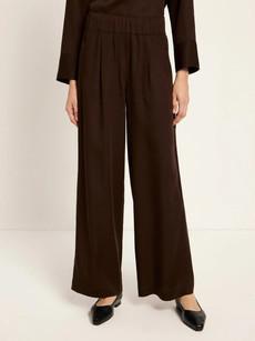 Pantalon tencel - dark brown via Brand Mission