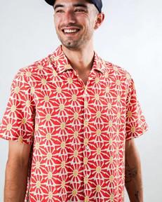 Aloha shirt marisol - red via Brand Mission