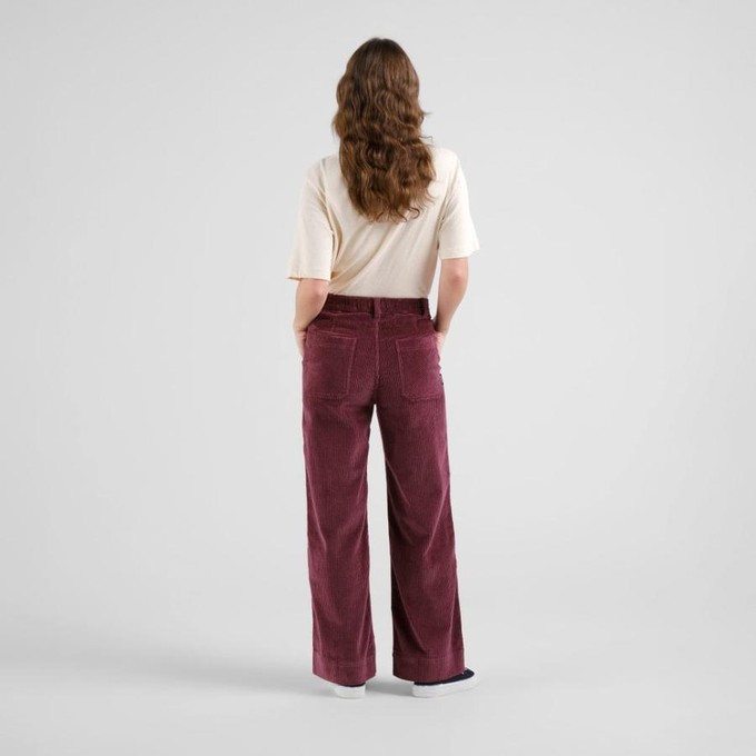 Vara workers corduroy broek - fig red from Brand Mission
