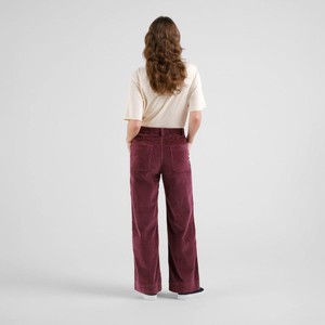 Vara workers corduroy broek - fig red from Brand Mission