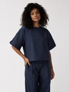 Lotus top - navy via Brand Mission