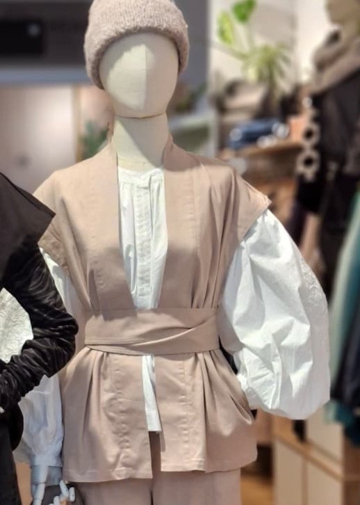 Georgie gilet - dusty pink from Brand Mission