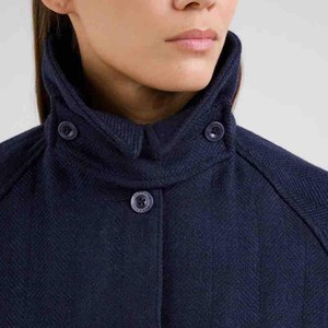 Wollen Jas Nabben Herringbone - Navy from Brand Mission