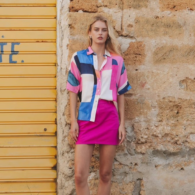 Alsvik abstract blouse - multi color from Brand Mission