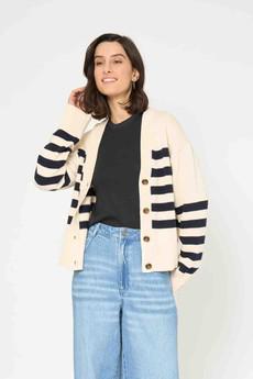 Leandra vest - navy wit via Brand Mission