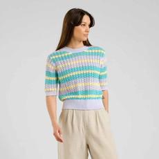 Flen top crochet retro - multi color via Brand Mission