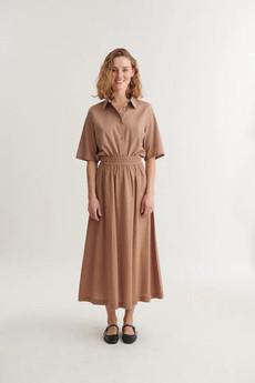 Silje lange rok - portobella via Brand Mission
