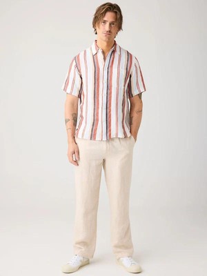 Fig linnen broek - light feather from Brand Mission