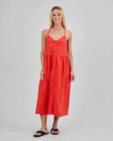 Strappy loose dress - coral via Brand Mission