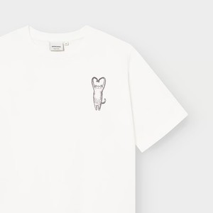 Vadstena t-shirt heart cat - off white from Brand Mission