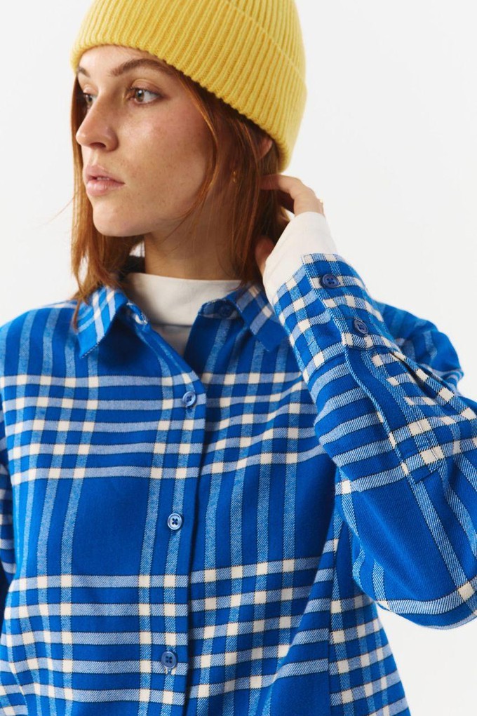 Sens blouse flannel - blue from Brand Mission