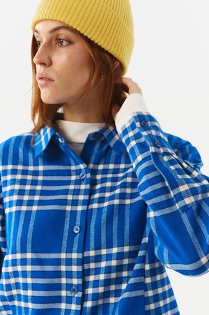 Sens blouse flannel - blue from Brand Mission
