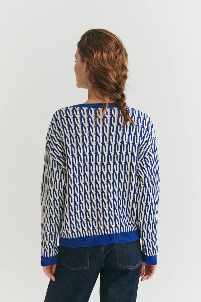 Minie trui - sodalite blue / white from Brand Mission