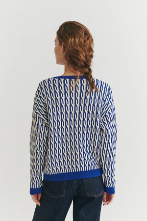 Minie trui - sodalite blue / white from Brand Mission