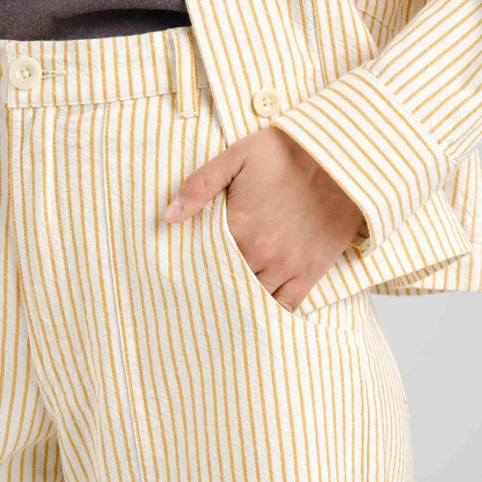 Vara workers broek - stripe yellow from Brand Mission