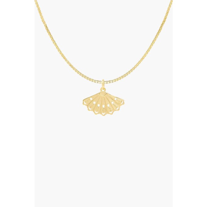 Rosaria fan necklace gold plated - set from Brand Mission