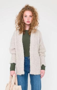 Klaas kabel cardigan - cream via Brand Mission