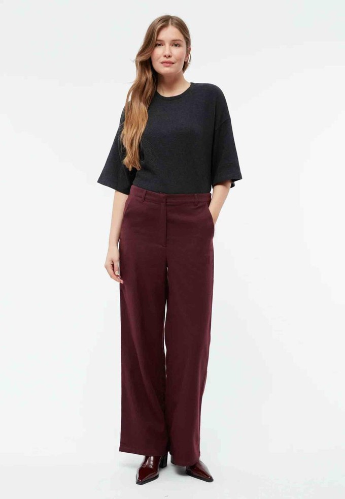 Beatrice broek - burgundy from Brand Mission