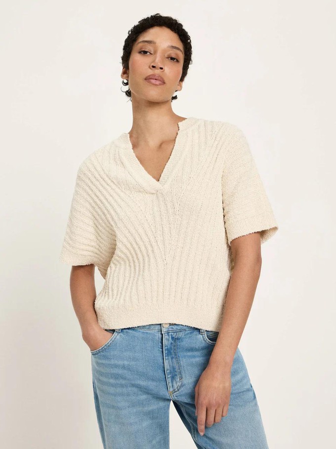 Bouclé top - creme from Brand Mission