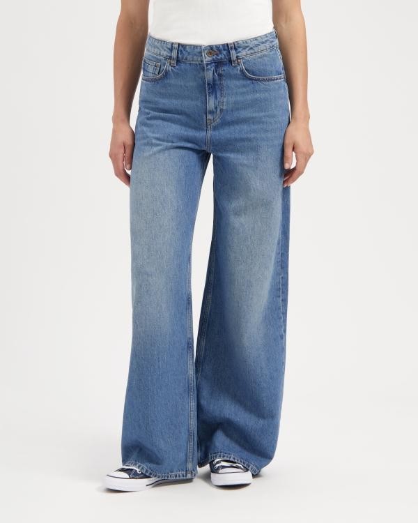 Francis wide jeans - rosebowl blue from Brand Mission