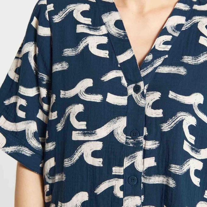 Odense blouse - waves navy from Brand Mission