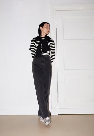 Alaania Striped - Black-oatmilk from Brand Mission
