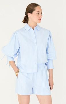 Himari blouse - sky blue stripe via Brand Mission
