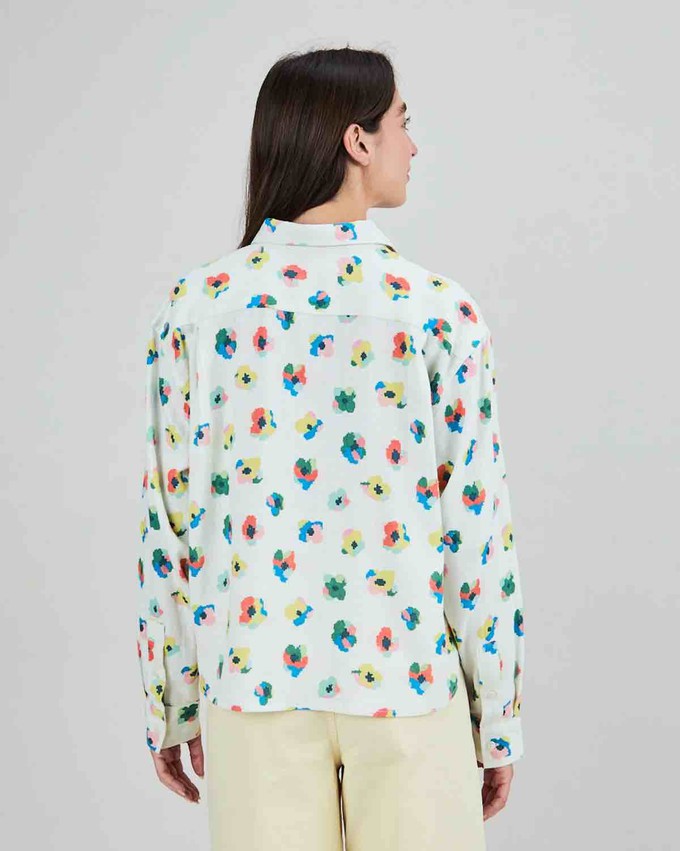 Boxy blouse mini flower - ecru from Brand Mission