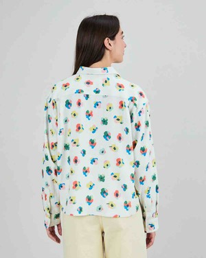 Boxy blouse mini flower - ecru from Brand Mission