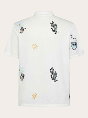 Short sleeve shirt embroidery - egret from Brand Mission
