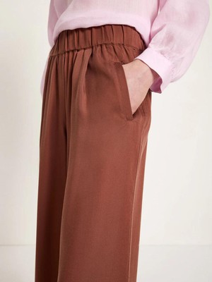 Pantalon tencel - dark mocca from Brand Mission