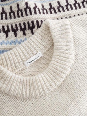 Wool pattern boxy sweater - offwhite from Brand Mission Wool pattern boxy sweater - offwhite from Brand Mission