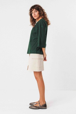 Hendaia top - dark green from Brand Mission