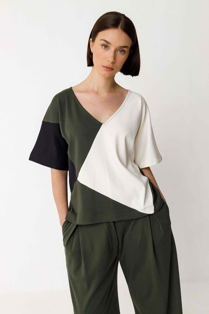 Eluska top - bottle green from Brand Mission