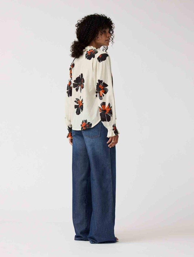 Ella blouse print - oat meal from Brand Mission