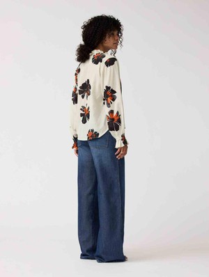 Ella blouse print - oat meal from Brand Mission