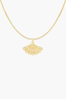 Rosaria fan necklace gold plated - set via Brand Mission