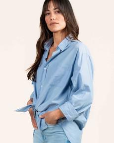 Ava blouse - blue stripe via Brand Mission