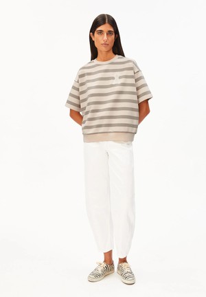 Bamikaa sweater stripe - undyed seal grey from Brand Mission