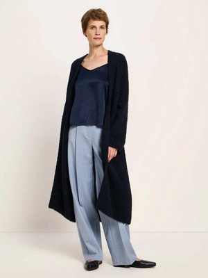 Gebreid lang alpaca vest - navy from Brand Mission