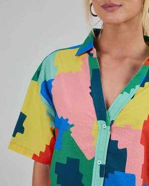 Maxi flower oversized blouse - multi from Brand Mission