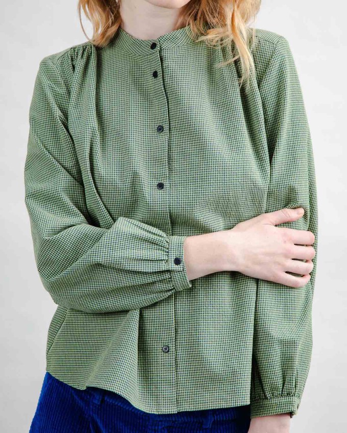 Blouse mini check - olive from Brand Mission