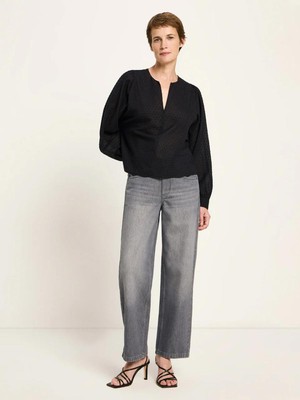 Blouse met embroidery - zwart from Brand Mission